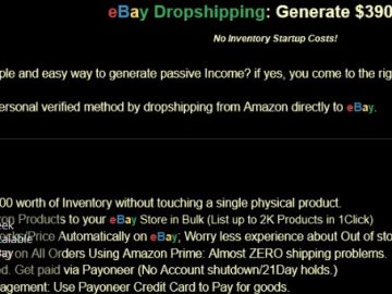 Amazon to eBay Dropship