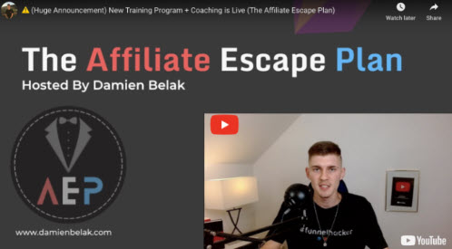 Damien Belak The Affiliate Escape Plan